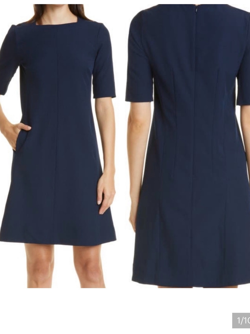 MM.LaFleur Emily Navy Square-Neck size  2